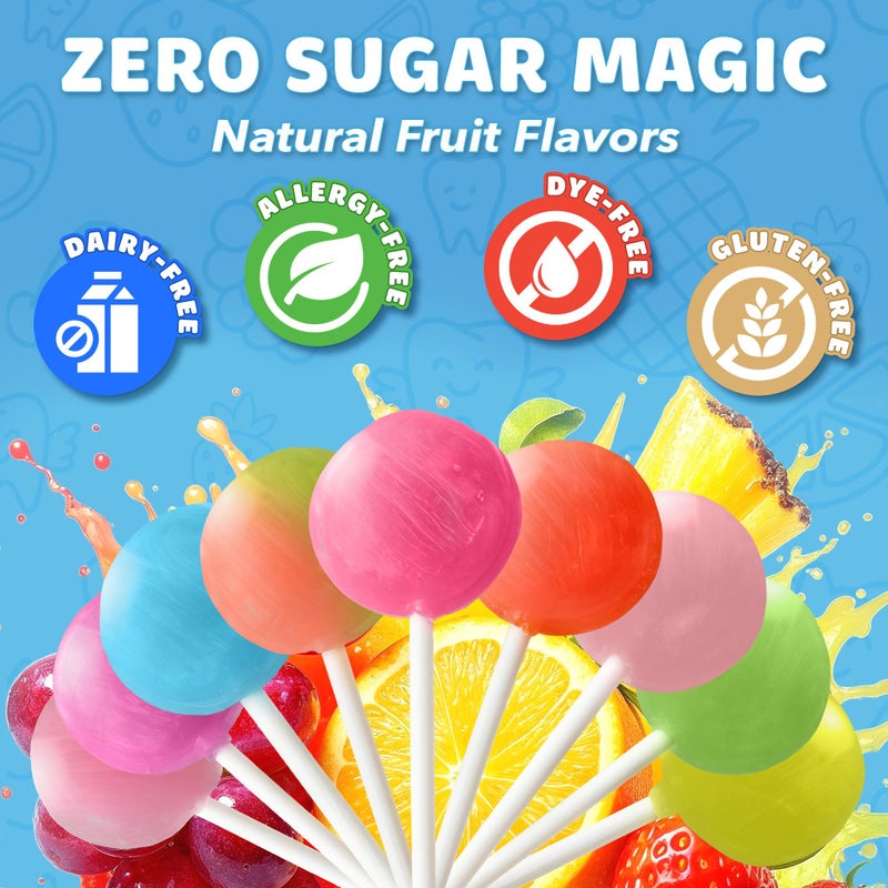 ZOLLIPOPS Zolli KETO Pops Sugar Free Lollipop Candy, Vegan, Gluten-Free, Diabetic-Friendly, 4oz Resealable Pouch - Image 3